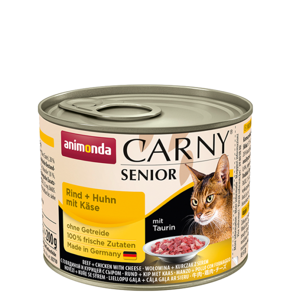 ANIMONDA Carny Senior puszka z wołowiną, kurczakiem i serem 200g