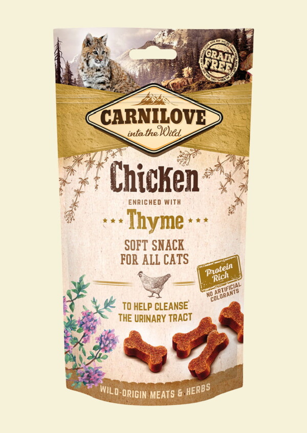 CARNILOVE CAT SEMI MOIST SNACK CHICKEN ENRICHED WITH THYME 50g