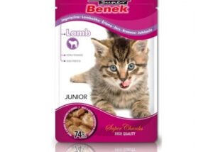 SUPER BENEK JUNIOR saszetka dla młodego kota z kawałkami jagnięciny w sosie 100g