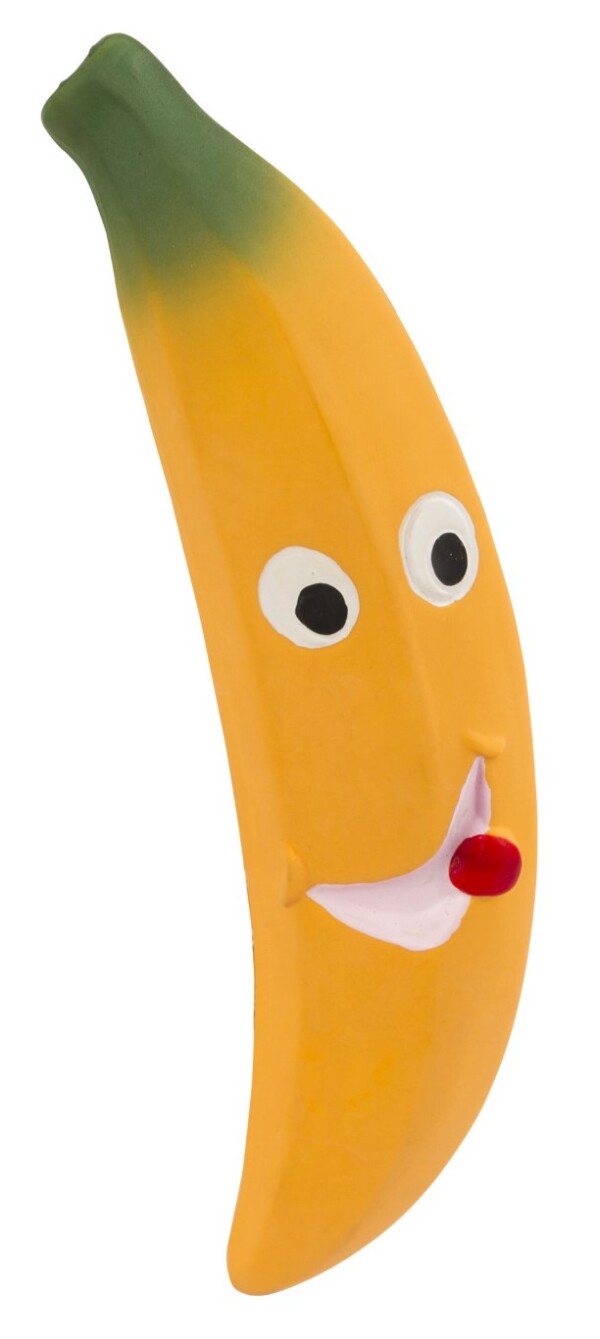 KERBL Zabawka dla psa, piszczący banan z lateksu 20cm [80757]