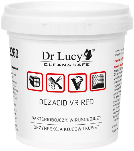 DR LUCY Preparat bakterio-, wiruso- i grzybobójczy w proszku [Dezacid VR red] 150g