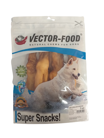 VECTOR-FOOD Uszy królicze suszone [S37] 5szt
