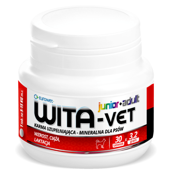 EUROWET Wita-Vet Ca/P=2 - suplement z witaminami dla psów 3,2g 30 tab.