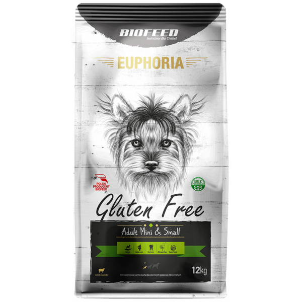 BIOFEED EUPHORIA Gluten Free Mini & Small dla psów mini i małych ras z jagnięciną 12kg