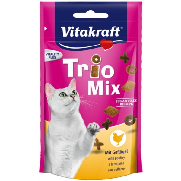 VITAKRAFT TRIO MIX przysmak dla kota drób 60g