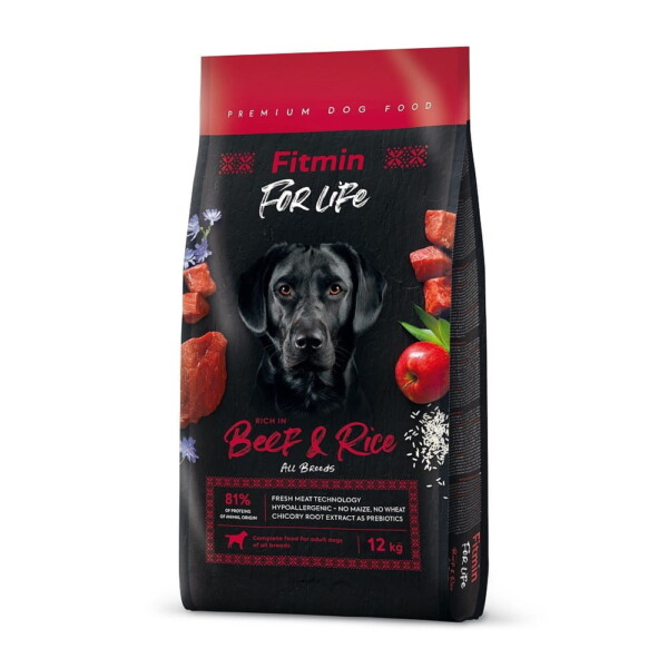 FITMIN dog For Life Beef & Rice 12kg